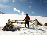 03 Jerome Ryan On Dhampus Pass 5257m With Slope Behind Leading To Hidden Valley Around Dhaulagiri 